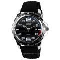 leather stainless steel Japanese movt watch relojes hombre